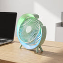 Portable Desktop Fan with Ambient LED Light